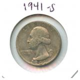 1941-S Washington Silver Quarter