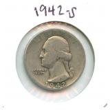 1942-S Washington Silver Quarter