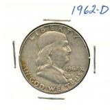 1962-D Franklin Silver Half Dollar