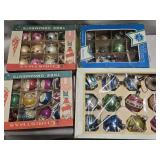 4 Boxes of Christmas Ornaments look at pictures