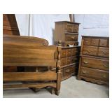 4 pc. Bedroom set high chest, Dresser, nightstand