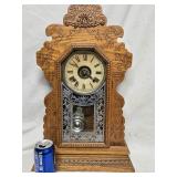 Ansonia Oak Gingerbread Kitchen Mantle Alarm