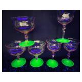 6 watermelon Uranium glassea.  Assorted styles