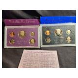 2 US Mint Proof Coin sets.1983 and 1987.  Look at