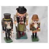 3 Nutcrackers Annie Oakley 10" and two 8" guards