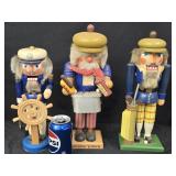 3 Vintage Nutcrackers  - Golfer , Hot Dog Vendor,