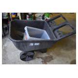 Cyclone yard wheelbarrow 2 front wheels