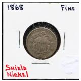 1868 shield nickel