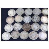 Lot of 20 barber quarters