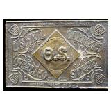 Vintage metal US Mail Carriers belt buckle