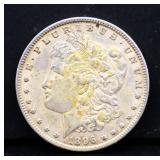 1896 Morgan silver dollar