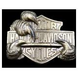 Vintage metal Harley Davidson belt buckle