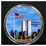 2001 colorized silver eagle 9/11 coin