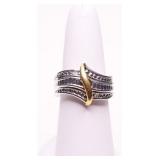 GENUINE DIAMOND WAVE RING