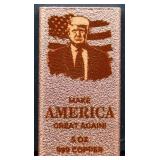 5oz copper MAGA Trump bar