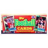 1990 Topps football card box w/ contents