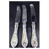 4.8oz sterling silver handled knives