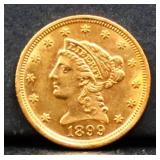 1899 liberty $2.5 gold coin