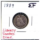 1889 seated liberty dime