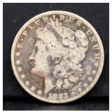 1882 Morgan silver dollar