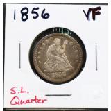 1856 seated liberty quarter