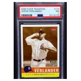 Graded 2006 Fleer Justin Verlander baseball card