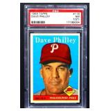 Graded 1958 Topps Dave Philley card