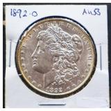 1892O Morgan silver dollar