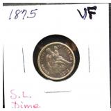 1875 seated liberty dime