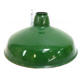 Vintage green/white enamel industrial light shade