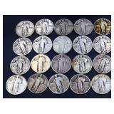 Lot of 20 standing liberty quarters