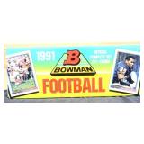 1991 Bowman football card box w/ contents