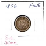 1856 seated liberty dime