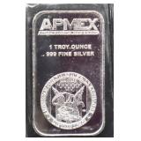 1 troy ounce Apmex silver bar