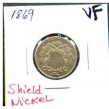 1869 shield nickel