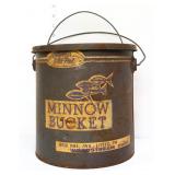 Vintage metal minnow bucket