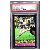 Graded 1985 Topps Mark Clayton Record Breaker card