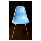 Vintage blue Herman Miller scoop chair