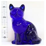 3in cobalt glass cat