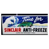 Metal embossed 23.5x9.75 Time For Sinclair sign