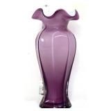 Fenton purple 7in cased vase