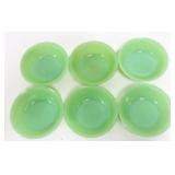 Lot of 6 vntg Fire King jadeite berry bowls