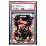 Graded 2022 Prizm WWE Bret Hit Man Hart card