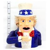 Cast iron mechanical Uncle Sam bank