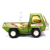 Vintage metal Buddy L green truck, see photos