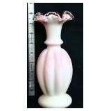 Fenton 8in peachcrest vase