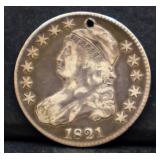 1821 bust half dollar