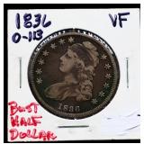 1836 bust half dollar