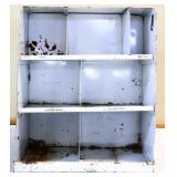 Vintage metal Bowles countertop display cabinet