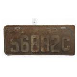 1932 Georgia license plate